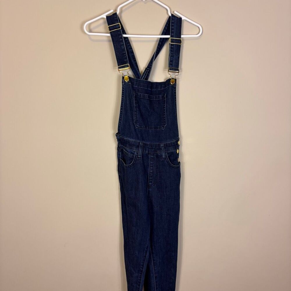 WeWoreWhat Denim Jean Overalls with Gold Buttons Size XS - Picture 3 of 7